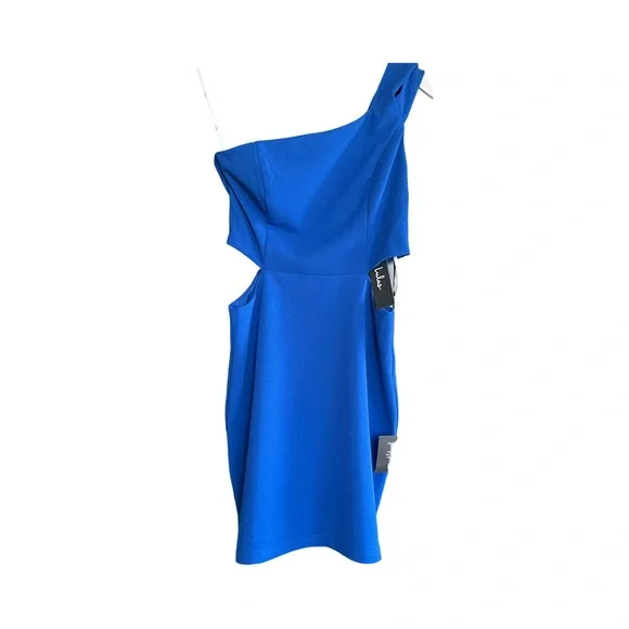 Lulu’s Rearview Mirror Royal Blue One-Shoulder Bodycon Mini Dress - Picture 3 of 6